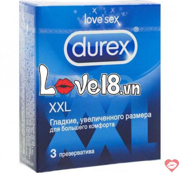  Cửa hàng bán Bao cao su Durex XXL size lớn hộp 3 cái  hàng mới về 